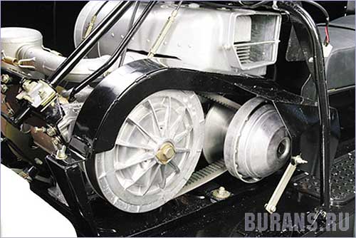 Двухцилиндровый двухтактный карбюраторный двигатель рабочим объемом 635 см3 и мощностью 34 л.с.